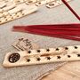 Handmade Wooden Incense Holder Boho Engraved Design, thumbnail 2 of 12
