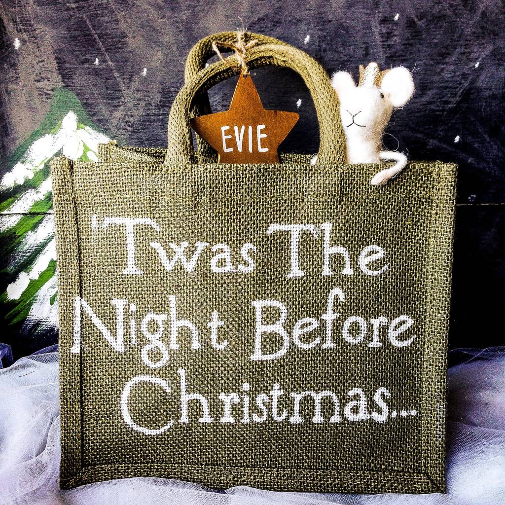 Personalised Christmas Eve Gift Bag By Potting Shed Designs