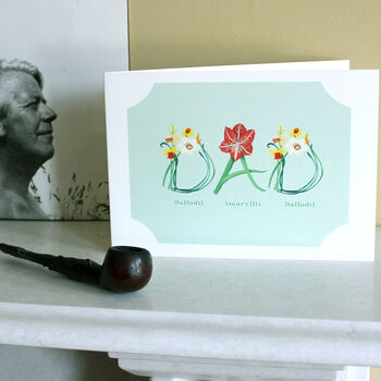 Large Botanical 'Dad' Greetings Card, 2 of 3