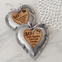 Personalised Platinum Leather 20th Anniversary Heart, thumbnail 1 of 1