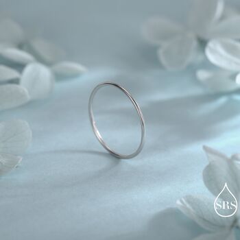 Sterling Silver Super Skinny Midi Ring, 6 of 12