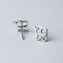 Sterling Silver Elephant Stud Earrings, thumbnail 3 of 5