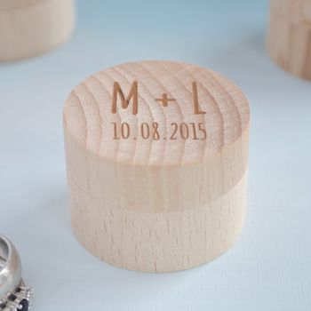 Personalised Wedding Initial Ring Box, 3 of 6