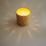 Handmade Yellow Ceramic Candle Lantern Tealight Holder, thumbnail 3 of 4