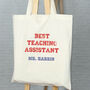 Varsity Best Teacher Personalised Tote Bag, thumbnail 3 of 9