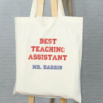 Varsity Best Teacher Personalised Tote Bag, 3 of 9