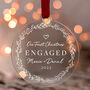 Engaged Couple First Christmas Personalised Decoration, thumbnail 1 of 6