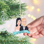 Personalised First Christmas Wedding Hanging Decoration, thumbnail 1 of 4