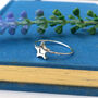 Personalised Sterling Silver Initial Star Ring, thumbnail 7 of 8