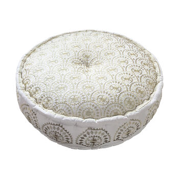 Casablanca Embroidered Pouf Gold Metallic, 2 of 2