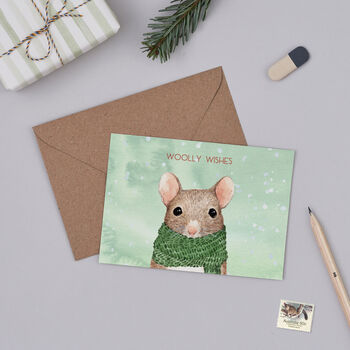 'Woolly Wishes' Christmas Card Pack, 3 of 5