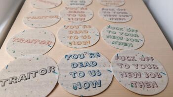 Funny Sorry Youre Leaving Traitor Edible Cupcake Topper, 3 of 3
