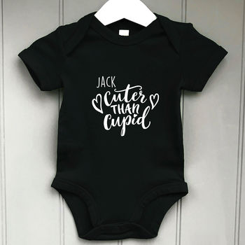 Personalised Cuter Than Cupid Baby Grow, 4 of 5