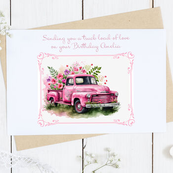 Personalised Truck Birthday Card, 2 of 2