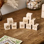 Personalised Baby Boy Engraved Wooden Blocks, thumbnail 1 of 4