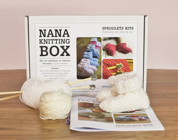 Nana Merino Baby Booties Knitting Kit, 5 of 6