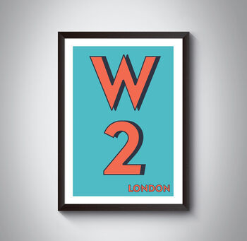 W2 Postcode Paddington London Print, 3 of 10
