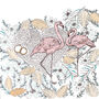 'Flamingos And Rings' Print, thumbnail 3 of 3