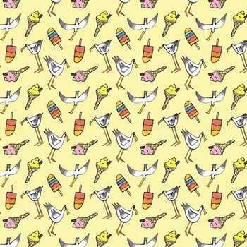 Seagulls And Ice Cream Wrapping Paper, 2 of 4