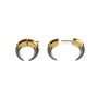 Claw Hoop Earrings Silver With Gold Plating, thumbnail 1 of 2