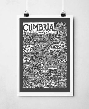 Cumbria Landmarks Print, 3 of 11