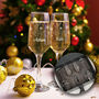 Two Or Four Christmas Reindeer Champagne Flutes And Gift Boxed Set, thumbnail 1 of 8