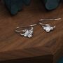 Sterling Silver Highland Cow Drop Dangling Earrings, thumbnail 1 of 12