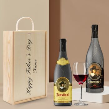 Personalised Faustino Spanish Rioja Red Wine Gift Set, 4 of 7