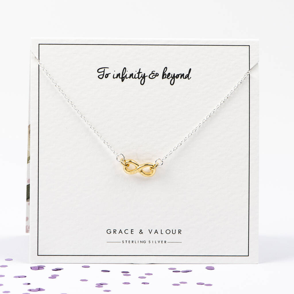 Silver Gold And Rose Gold Infinity Symbol Necklace By Grace & Valour