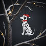 Dalmatian Dog Christmas Tree Decoration Personalisation Available, thumbnail 3 of 4