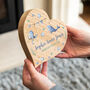 Personalised Oak Heart Under The Sea Christening Baptism Gift, thumbnail 2 of 4