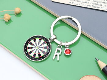 Personalised Darts Board Keyring, Darts Player Gift, 2 of 9