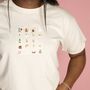 Unisex Hand Embroidered Natural Cafe Tshirt, thumbnail 1 of 12