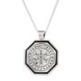 Octagon Vegvisir Viking Rune Personalised Silver Necklace, thumbnail 8 of 11