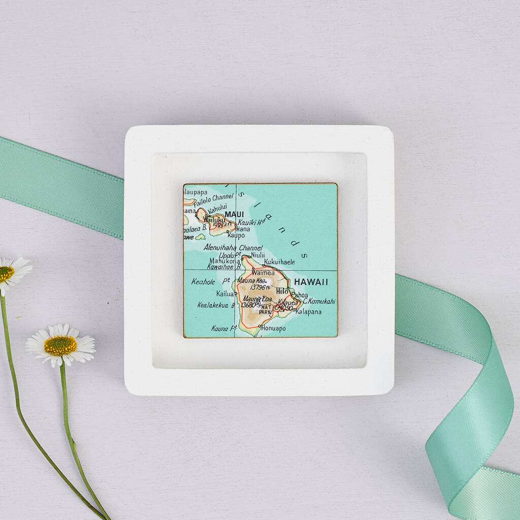 Personalised Miniature Square Map Framed Gift, 1 of 11
