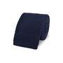 Navy Blue Diamond End Knitted Neck Tie In 100% Soft Polyester, thumbnail 6 of 12