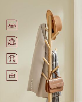 Coat Rack Stand Hall Tree With Shelf, 3 of 6