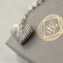 Silver Heart Clamshell Locket Necklace, thumbnail 9 of 9