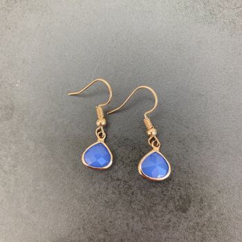 Blue Sapphire Teardrop Earrings, 2 of 11