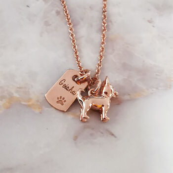 Chihuahua Personalised Silver Necklace, 8 of 11