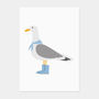 Seagull Postcard Blue, thumbnail 1 of 2
