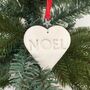 Noel Hanging Christmas Tree Heart Decoration, thumbnail 1 of 3