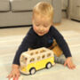 Classic Iconic Yellow Camper Van Wooden Toy, thumbnail 4 of 5