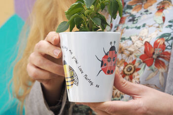 Personalised 'Jewel Bugs' Teacher Plant Pot, 2 of 4