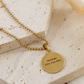 Personalised Small St Christopher Gold Plated Sterling Silver Necklace, 6 of 10