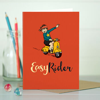 ‘Easy Rider’ Motorbike Or Scooter Enthusiast’s Card, 4 of 4