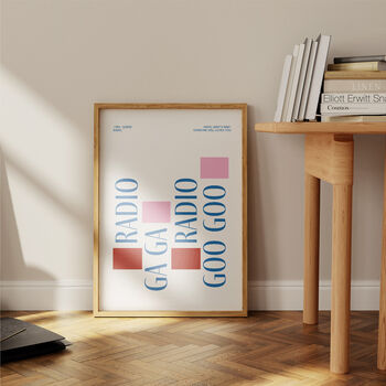 Radio Ga Ga Queen 1980's Music Giclée Art Print, 2 of 3