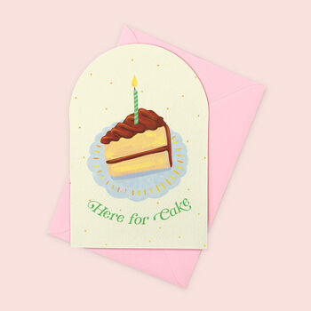 Here For Cake Greeting Card, 3 of 5