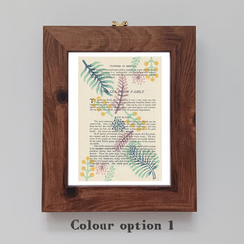 Folium Wood Block Print Vintage Book Page, 4 of 7
