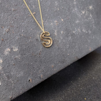 Personalised Gold Initial Letter Charm Necklace, 10 of 10